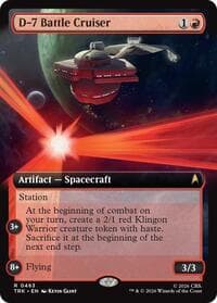 D-7 Battle Cruiser (Extended Art) - Star Trek - Magic: The Gathering card