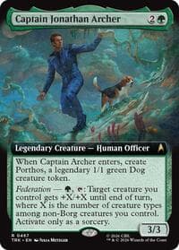 Captain Jonathan Archer (Extended Art) - Star Trek - Magic: The Gathering card