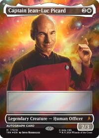 Captain Jean-Luc Picard (Borderless) (Signed) - Star Trek - Magic: The Gathering card