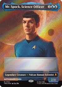 Mr. Spock, Science Officer (Borderless) (Signed) - Star Trek - Magic: The Gathering card