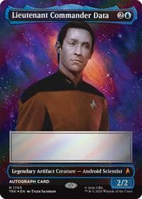 Lieutenant Commander Data (Borderless) (Signed) - Star Trek - Magic: The Gathering card