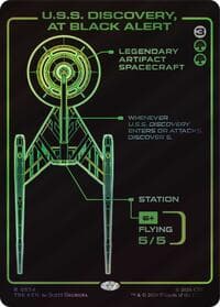 U.S.S. Discovery, at Black Alert (Showcase) - Star Trek - Magic: The Gathering card