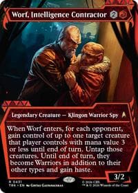 Worf, Intelligence Contractor (Showcase) - Star Trek - Magic: The Gathering card