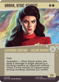 Saavik, Stoic Student (Showcase) (Surge Foil) - Star Trek - Magic: The Gathering card