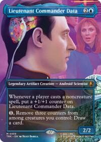 Lieutenant Commander Data (Borderless) - Star Trek - Magic: The Gathering card
