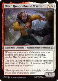 Worf, Honor-Bound Warrior - Star Trek - Magic: The Gathering card