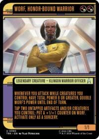 Worf, Honor-Bound Warrior (Showcase) (0390) - Star Trek - Magic: The Gathering card