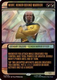 Worf, Honor-Bound Warrior (Showcase) (0524) (Surge Foil) - Star Trek - Magic: The Gathering card