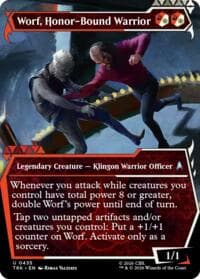 Worf, Honor-Bound Warrior (Showcase) (0435) - Star Trek - Magic: The Gathering card