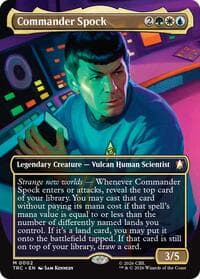 Commander Spock (Borderless) - Commander: Star Trek - Magic: The Gathering card