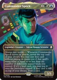 Commander Spock (Borderless) (Surge Foil) - Commander: Star Trek - Magic: The Gathering card