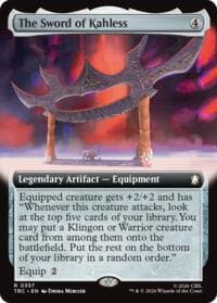 The Sword of Kahless (Extended Art) - Commander: Star Trek - Magic: The Gathering card