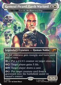 General Picard, Earth Warlord - Kenrith, the Returned King (Borderless) - Star Trek: Stardates - Magic: The Gathering card
