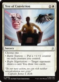 Test of Conviction - Star Trek - Magic: The Gathering card