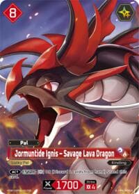 Jormuntide Ignis - Savage Lava Dragon (OSR) (2nd Edition) - BP01: Dawn of Palpagos - Palworld OFFICIAL CARD GAME card