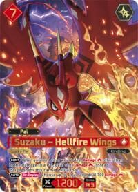 Suzaku - Hellfire Wings (SP) (2nd Edition) - BP01: Dawn of Palpagos - Palworld OFFICIAL CARD GAME card