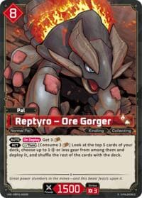 Reptyro - Ore Gorger (SR) (2nd Edition) - BP01: Dawn of Palpagos - Palworld OFFICIAL CARD GAME card