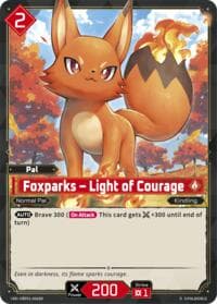 Foxparks - Light of Courage (SR) (2nd Edition) - BP01: Dawn of Palpagos - Palworld OFFICIAL CARD GAME card