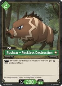 Rushoar - Reckless Destruction (SR) (2nd Edition) - BP01: Dawn of Palpagos - Palworld OFFICIAL CARD GAME card