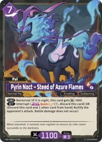 Pyrin Noct - Steed of Azure Flames (SR) (2nd Edition) - BP01: Dawn of Palpagos - Palworld OFFICIAL CARD GAME card