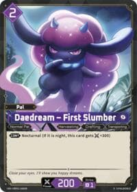 Daedream - First Slumber (SR) (2nd Edition) - BP01: Dawn of Palpagos - Palworld OFFICIAL CARD GAME card