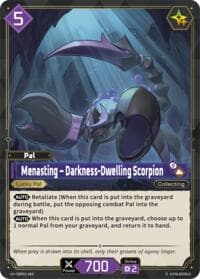 Menasting - Darkness-Dwelling Scorpion (2nd Edition) - BP01: Dawn of Palpagos - Palworld OFFICIAL CARD GAME card