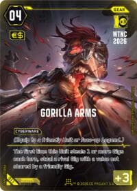 Gorilla Arms (Pre-release) - Set 1 Promos - Cyberpunk TCG card