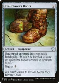 Trailblazer's Boots (ONC) - The List Reprints - Magic: The Gathering card