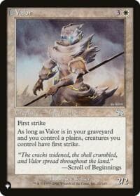 Valor - The List Reprints - Magic: The Gathering card