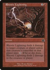 Rhystic Lightning - Prophecy - Magic: The Gathering card