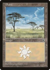 Plains (Clouds Right) - Portal - Magic: The Gathering card