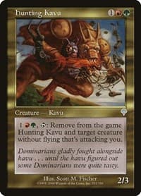 Hunting Kavu - Invasion - Magic: The Gathering card
