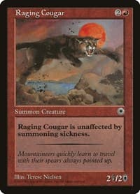 Raging Cougar - Portal - Magic: The Gathering card