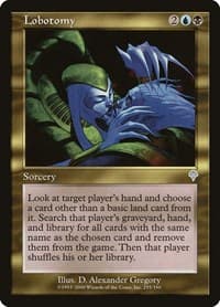 Lobotomy - Invasion - Magic: The Gathering card