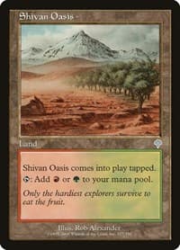 Shivan Oasis - Invasion - Magic: The Gathering card
