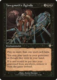 Yawgmoth's Agenda - Invasion - Magic: The Gathering card
