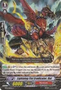 Lightning Fist Eradicator, Dui - BT10: Triumphant Return of the King of Knights - Cardfight Vanguard card