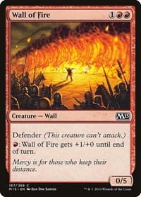 Wall of Fire - Magic 2015 (M15) - Magic: The Gathering card