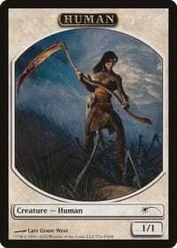 Human // Wolf Double-Sided Token - FNM Promos - Magic: The Gathering card