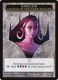 Emblem - Liliana of the Dark Realms - Magic 2013 (M13) - Magic: The Gathering card