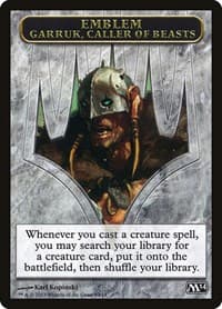 Emblem - Garruk, Caller of Beasts - Magic 2014 (M14) - Magic: The Gathering card