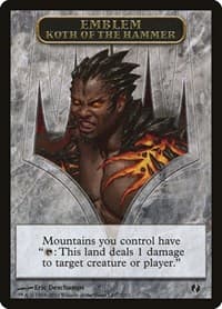 Emblem - Koth of the Hammer - Duel Decks: Venser vs. Koth - Magic: The Gathering card