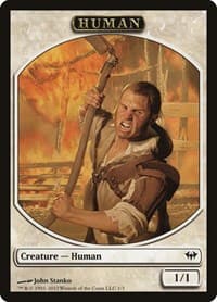 Human Token - Dark Ascension - Magic: The Gathering card