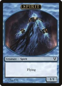 Spirit Token (4) - Avacyn Restored - Magic: The Gathering card