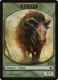 Beast Token (3/3) - Duel Decks: Garruk vs. Liliana - Magic: The Gathering card