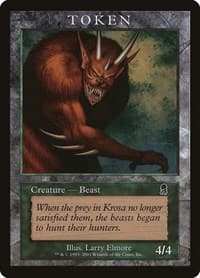 Beast Token (ODY) - Magic Player Rewards - Magic: The Gathering card