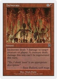 Incinerate - Deckmasters Garfield vs Finkel - Magic: The Gathering card