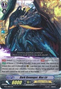 Dark Revenger, Mac Lir - BT12: Binding Force of the Black Rings - Cardfight Vanguard card