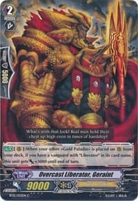 Overcast Liberator, Geraint - BT12: Binding Force of the Black Rings - Cardfight Vanguard card