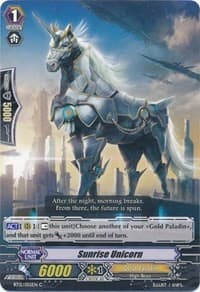 Sunrise Unicorn - BT12: Binding Force of the Black Rings - Cardfight Vanguard card